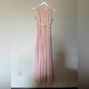 Formal pink long dress